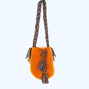 HANDMADE WAYUU Colombian 🇨🇴 Crossbody Woven Mochilla Purse Bag OS